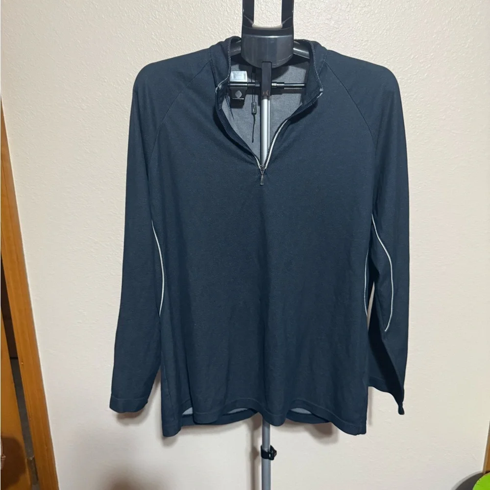 adidas Men's Black Long Sleeve‎ Zip Sweatshirt